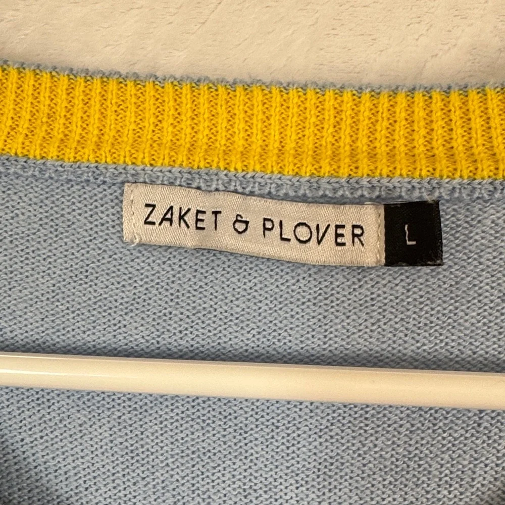 Zaket and Plover Striped Shoulder Cotton Cashmere Sweater Size Large